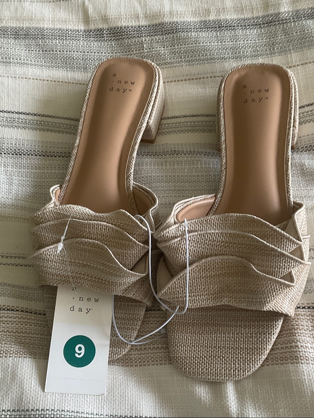 a new day Neutral Beige Ruffle Slide Mules - Picture 6 of 7